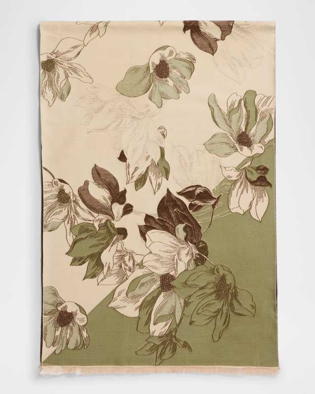 Oversized Floral-Print Wrap